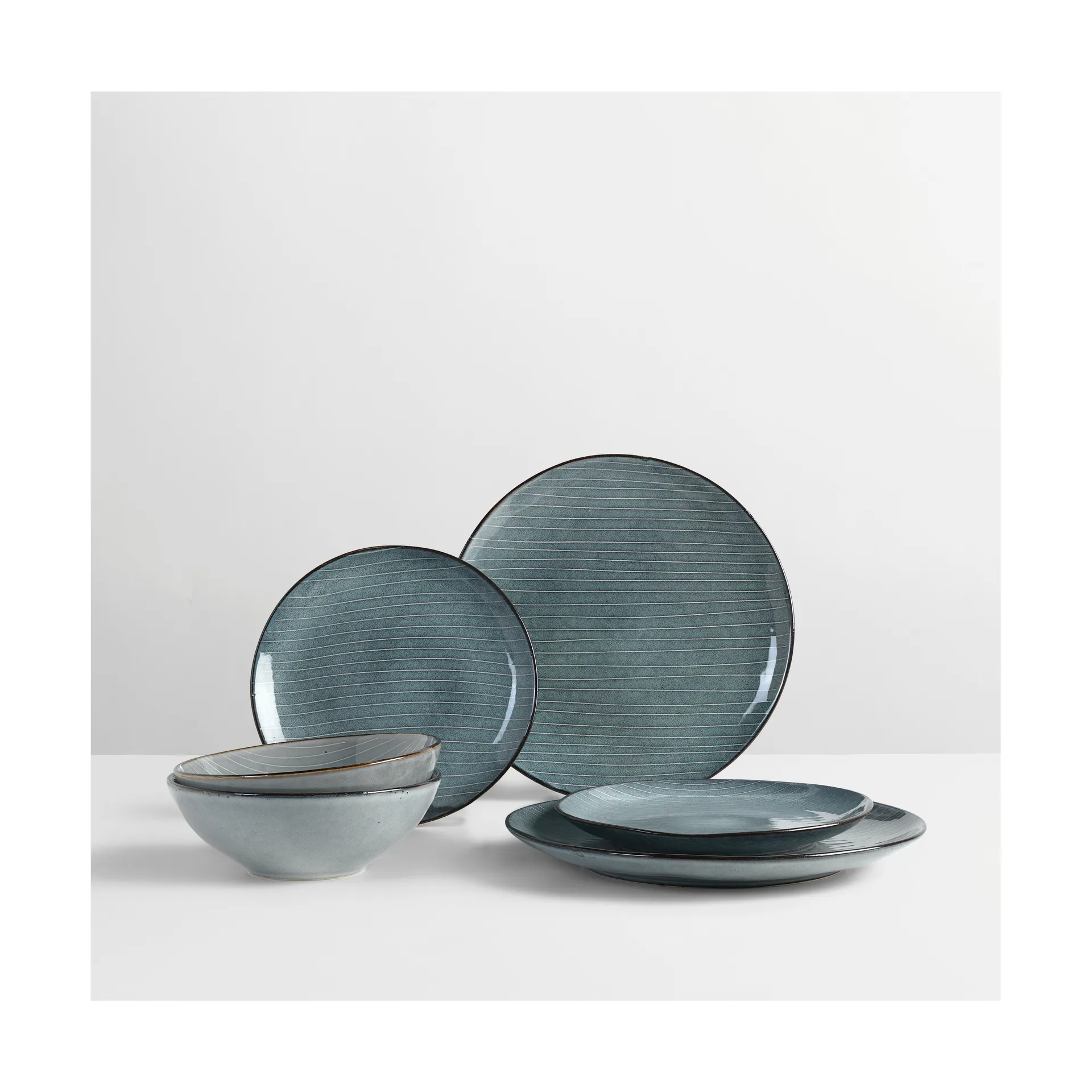 Nordic Sea dinner set for two, 6 pieces Broste Copenhagen