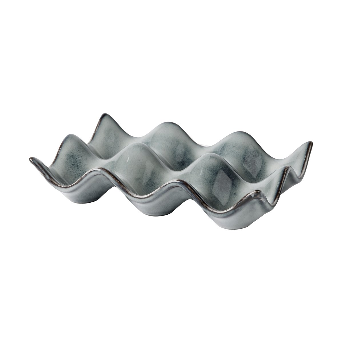 Broste Copenhagen Nordic Sea egg tray 10x15 cm | Scandinavian Design | Trays | Blue