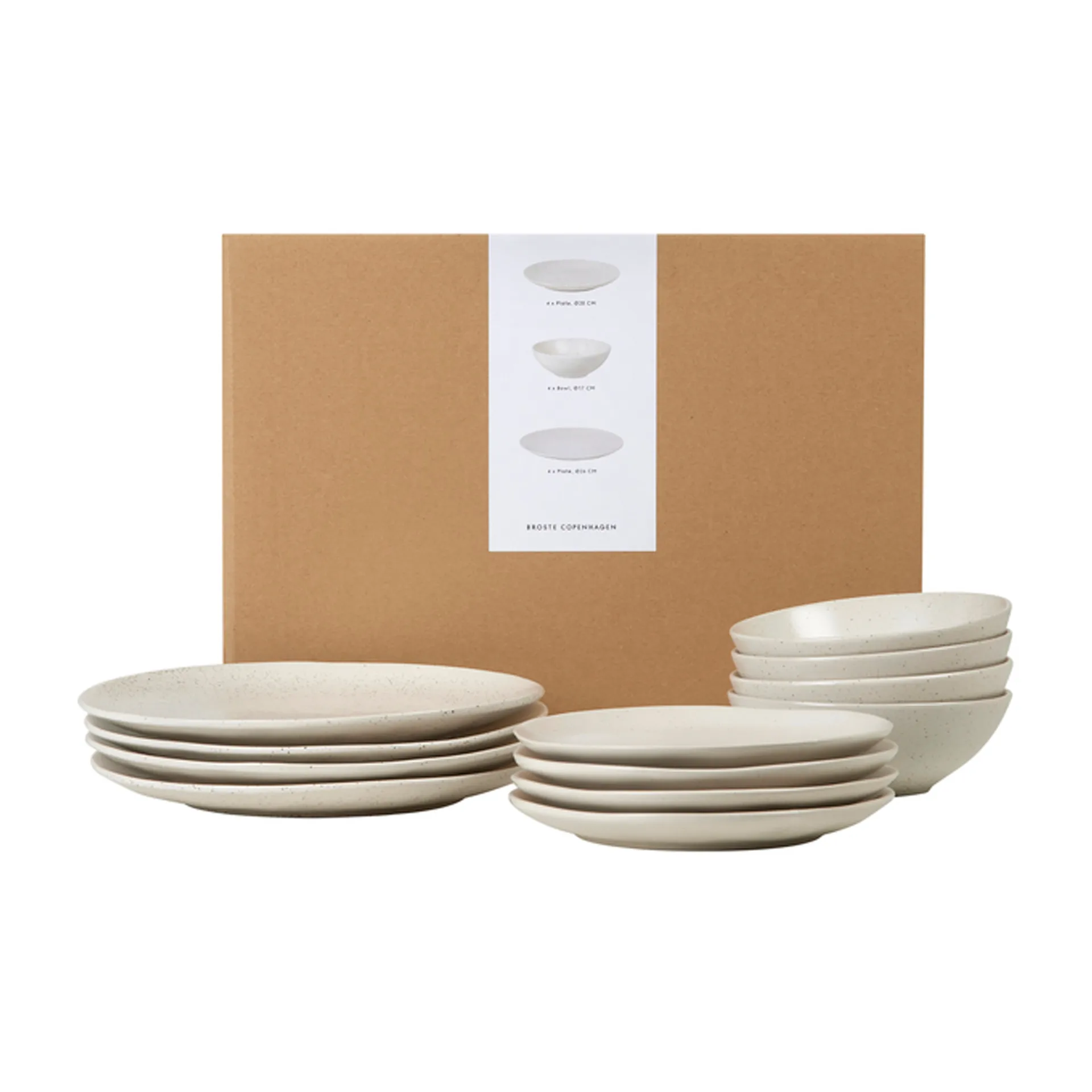 Nordic Vanilla dinner service set, 12 pieces Broste Copenhagen
