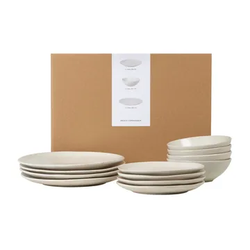 Nordic Vanilla dinner service set - 12 pieces - Broste Copenhagen