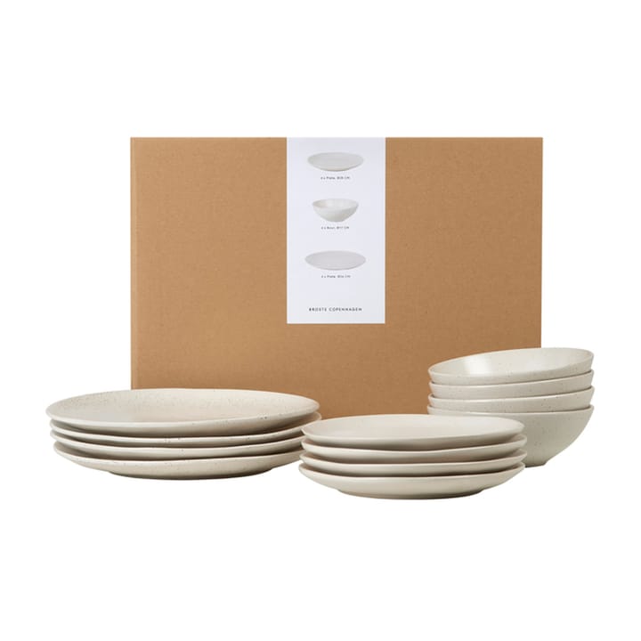 Nordic Vanilla dinner service set - 12 pieces - Broste Copenhagen