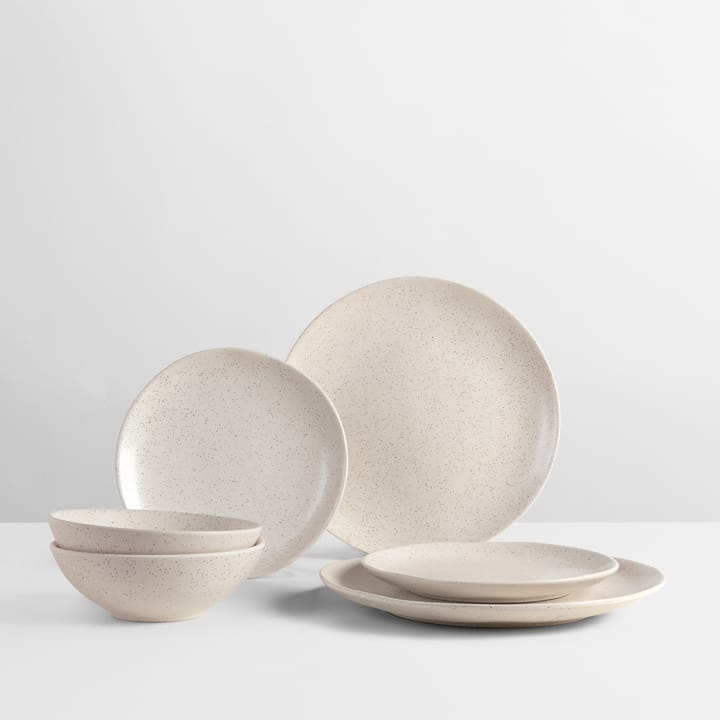 Nordic Vanilla dinner set for two - 6 pieces - Broste Copenhagen