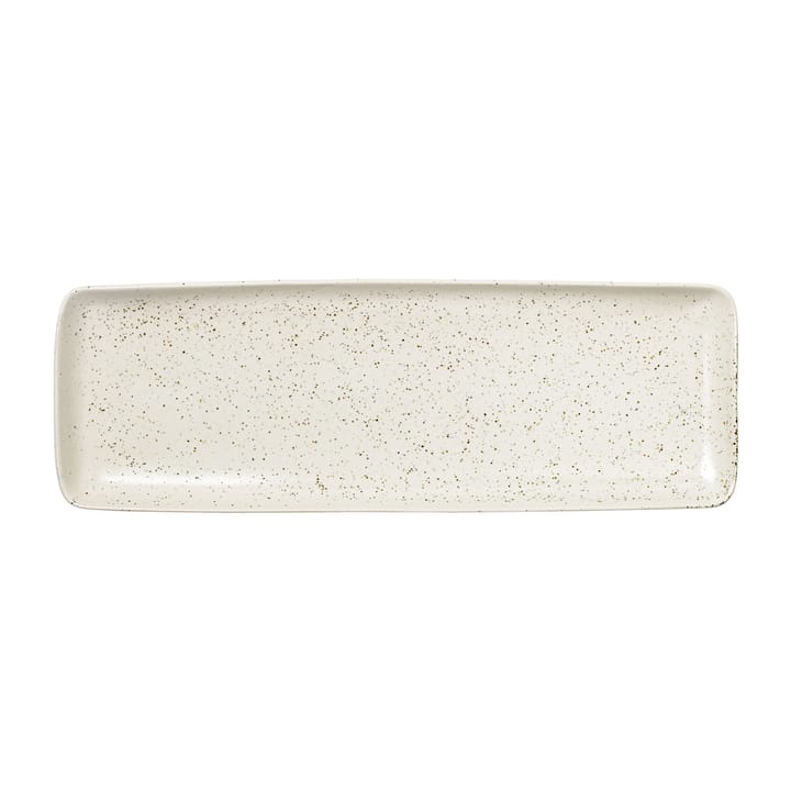 Nordic Vanilla rectangular saucer  12.5x35 cm - Cream with grains - Broste Copenhagen