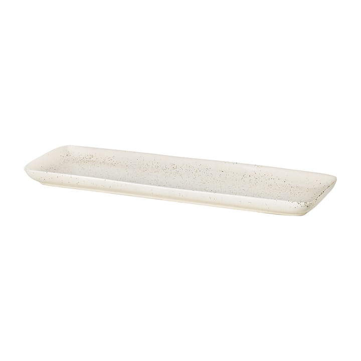 Nordic Vanilla rectangular saucer  12.5x35 cm - Cream with grains - Broste Copenhagen