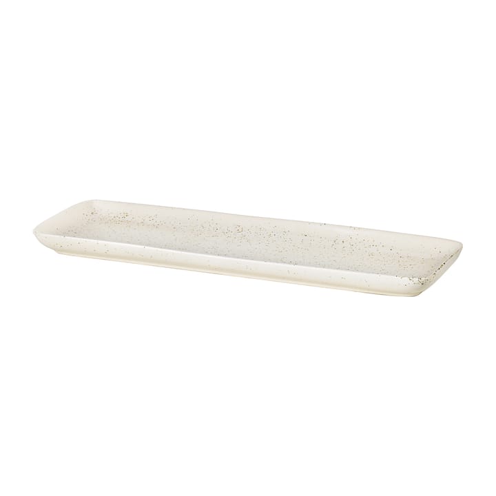 Nordic Vanilla rectangular saucer 12.5x35 cm, Cream with grains Broste Copenhagen