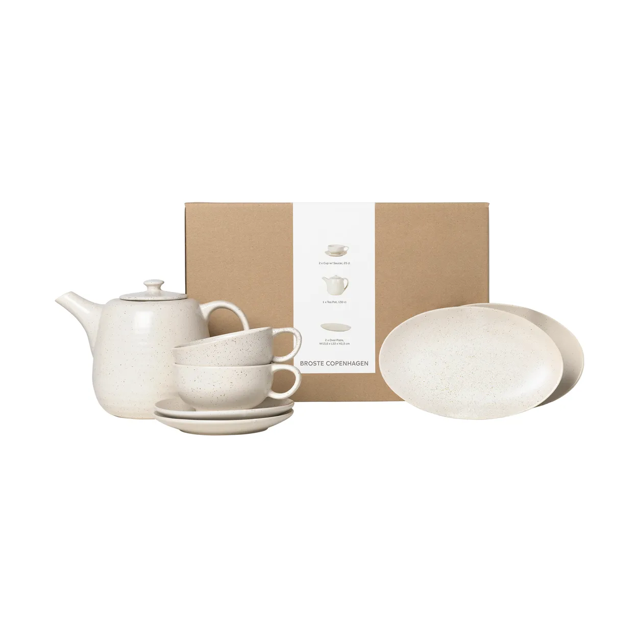 Broste Copenhagen Nordic Vanilla tea service for two 5 pieces