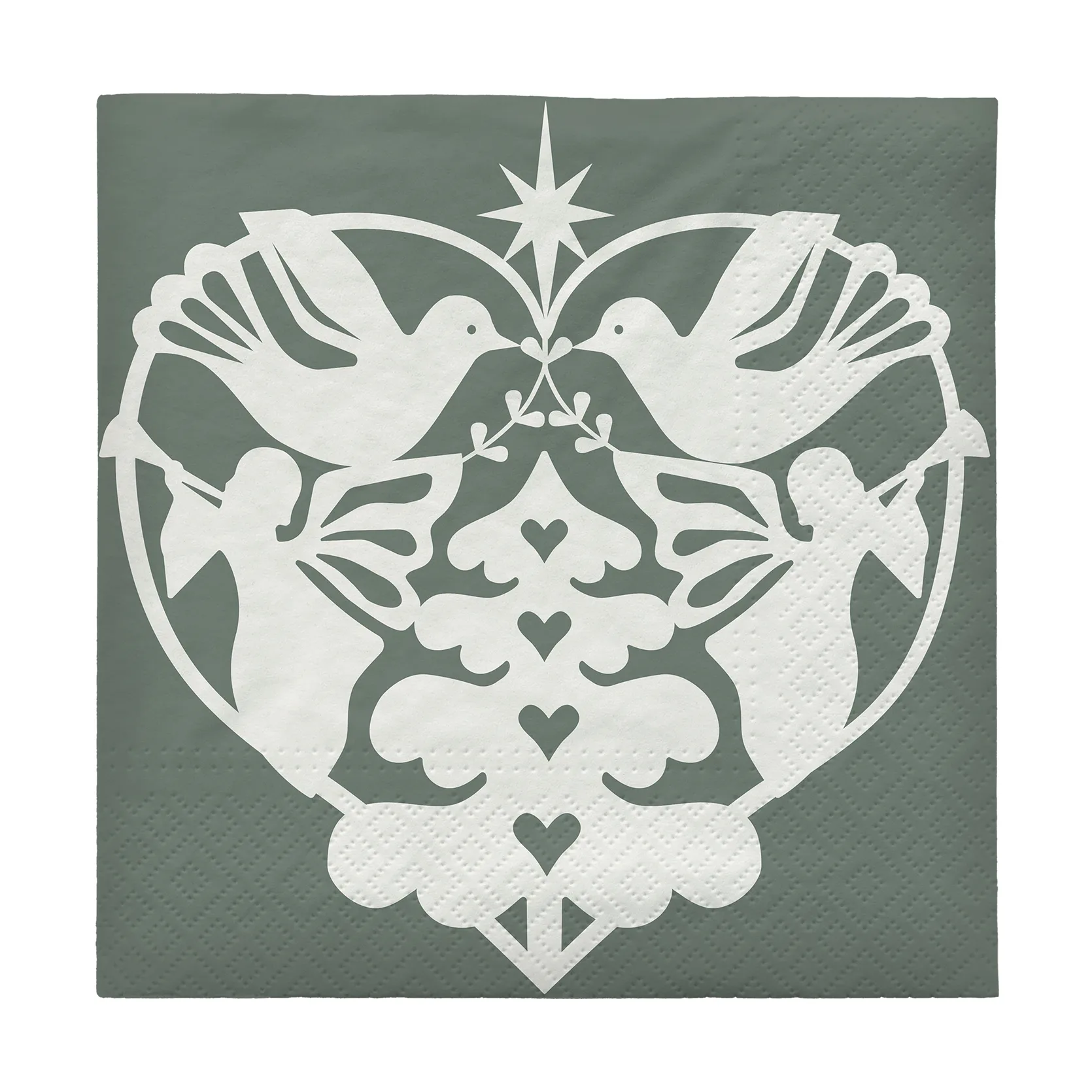 Nostalgia paper napkin 33x33 cm 20-pack, Grape Leaf Green Broste Copenhagen