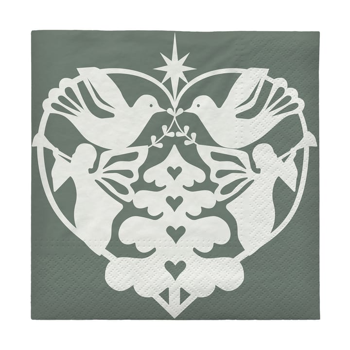 Nostalgia paper napkin 33x33 cm 20-pack - Grape Leaf Green - Broste Copenhagen