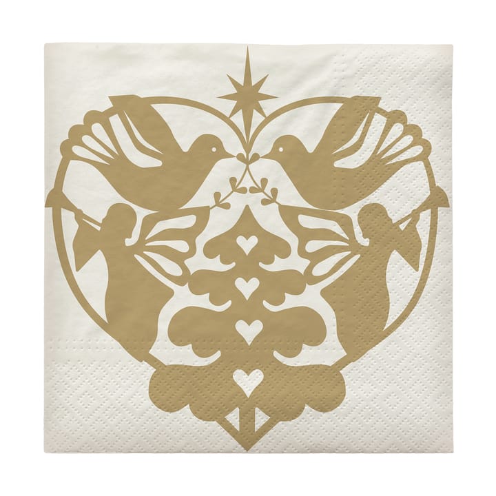 Nostalgia paper napkin 33x33 cm 20-pack - Off White - Broste Copenhagen