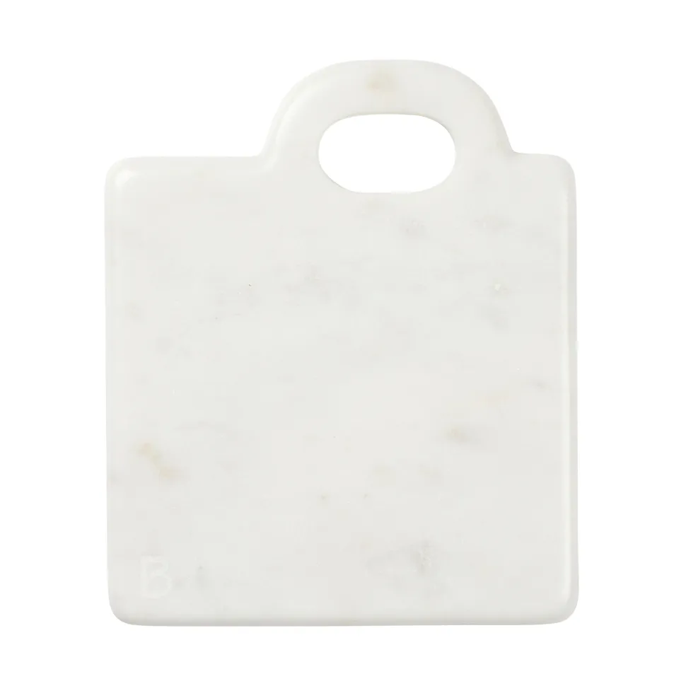 Broste Copenhagen Olina cutting board 14x17 cm White marble