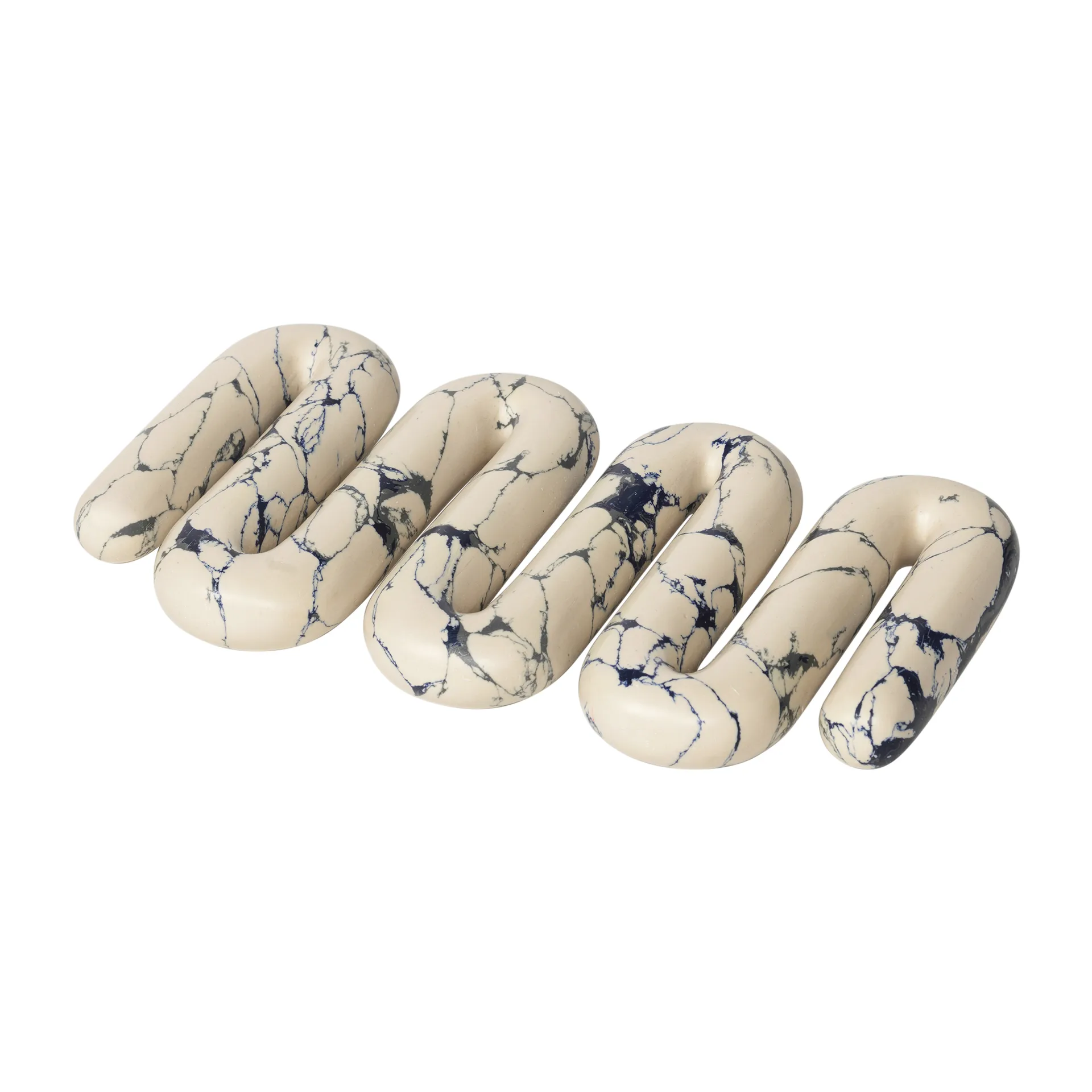 Orla trivet 14x25 cm, White-spectrum blue Broste Copenhagen
