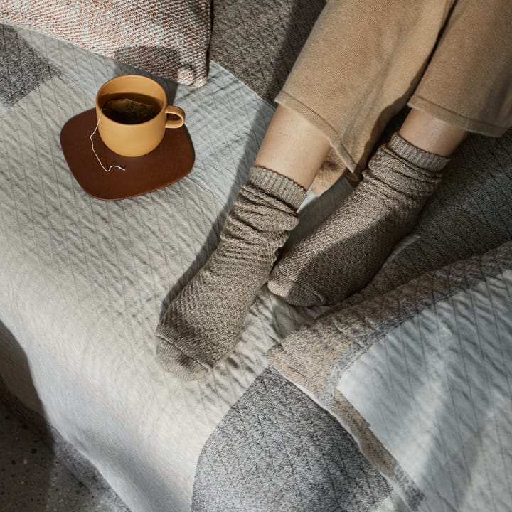 Patch cushion cover 60x60 cm, beige-brown Broste Copenhagen