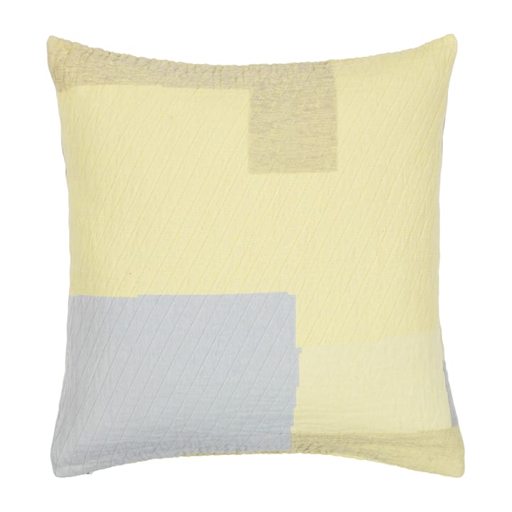 Patch cushion cover 60x60 cm - Pale banana yellow-blue - Broste Copenhagen