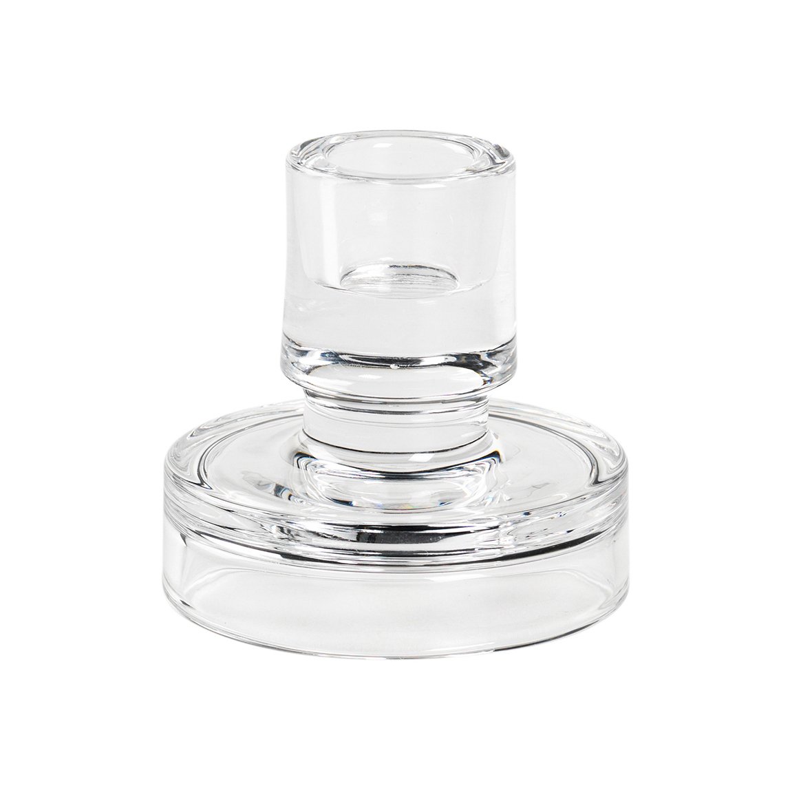 Broste Copenhagen Petra candle stick 8 cm | Scandinavian Design | Candle holders | Transparent