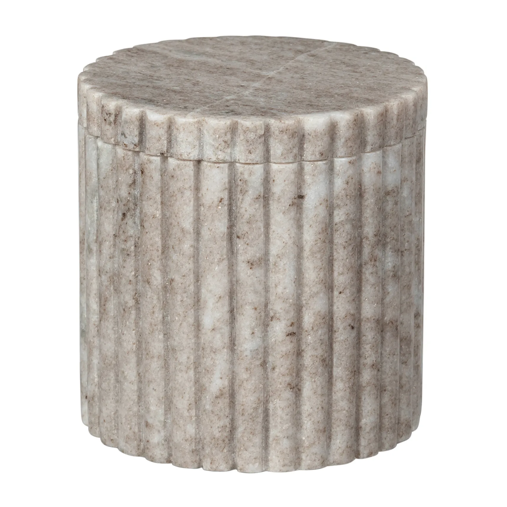 Platon storage jar with lid Ø10 cm, Light brown Broste Copenhagen