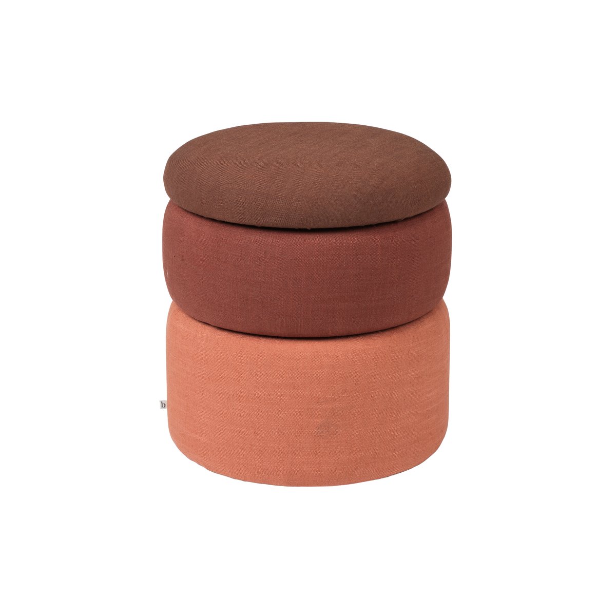 Broste Copenhagen Pond pouffe 42 cm Rusty shades | Scandinavian Design | Sitting poufs | Red