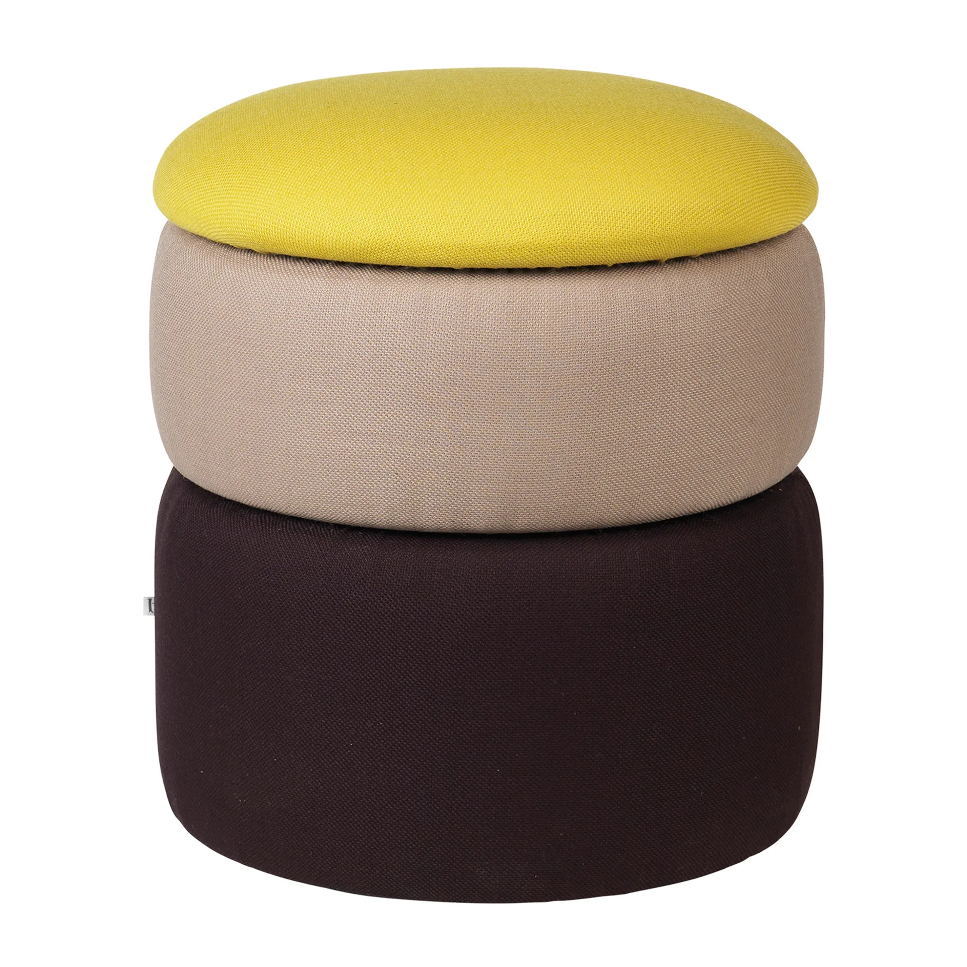 Pond pouffe 42 cm, Yellow-beige-dark grape Broste Copenhagen