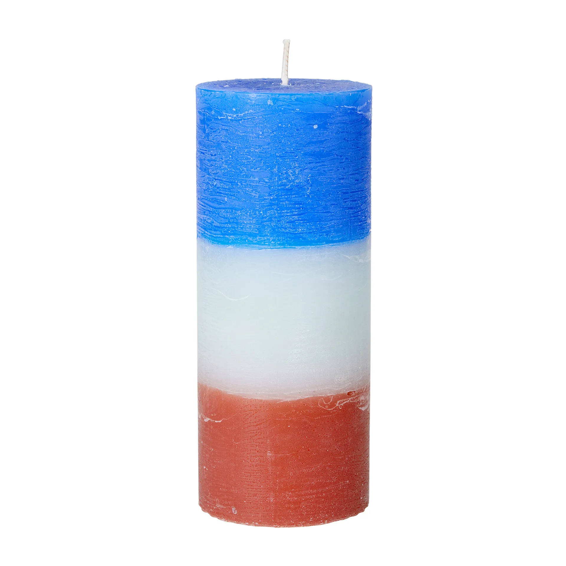 Rainbow block candle 17 cm, Blue lagoon Broste Copenhagen
