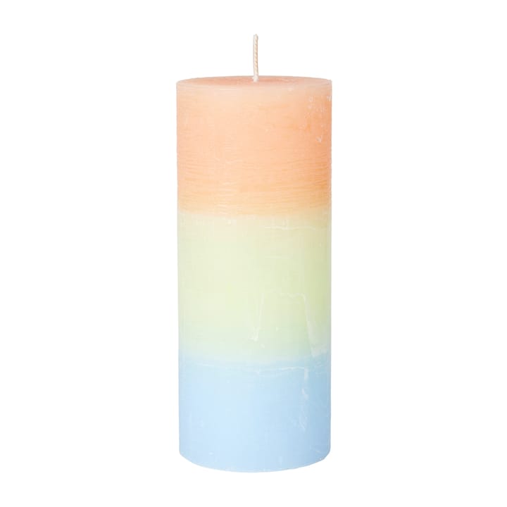 Rainbow block candle 17 cm - Cloudy melon - Broste Copenhagen