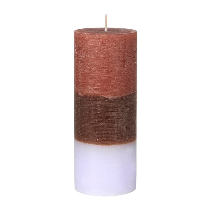 Rainbow block candle 17 cm - Raspberry lavender - Broste Copenhagen