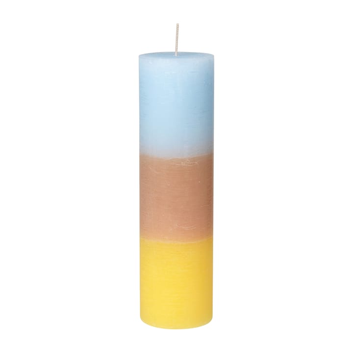 Rainbow block candle 25 cm - Pineapple cloud - Broste Copenhagen