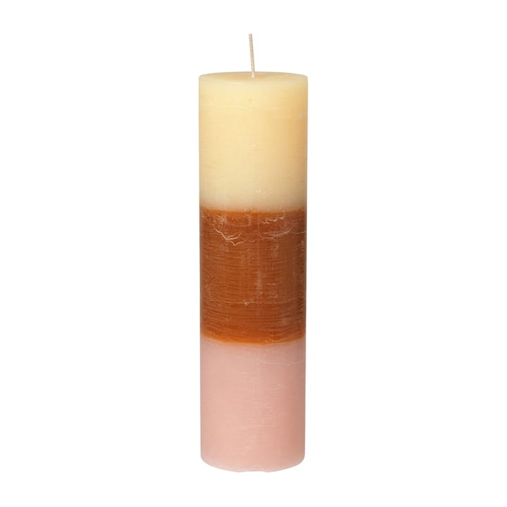 Rainbow block candle 25 cm - Tequila sunrise - Broste Copenhagen