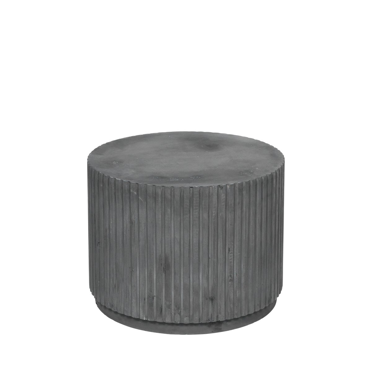 Broste Copenhagen Rillo Podium Fiber Clay Coal | Scandinavian Design | Side tables | Grey