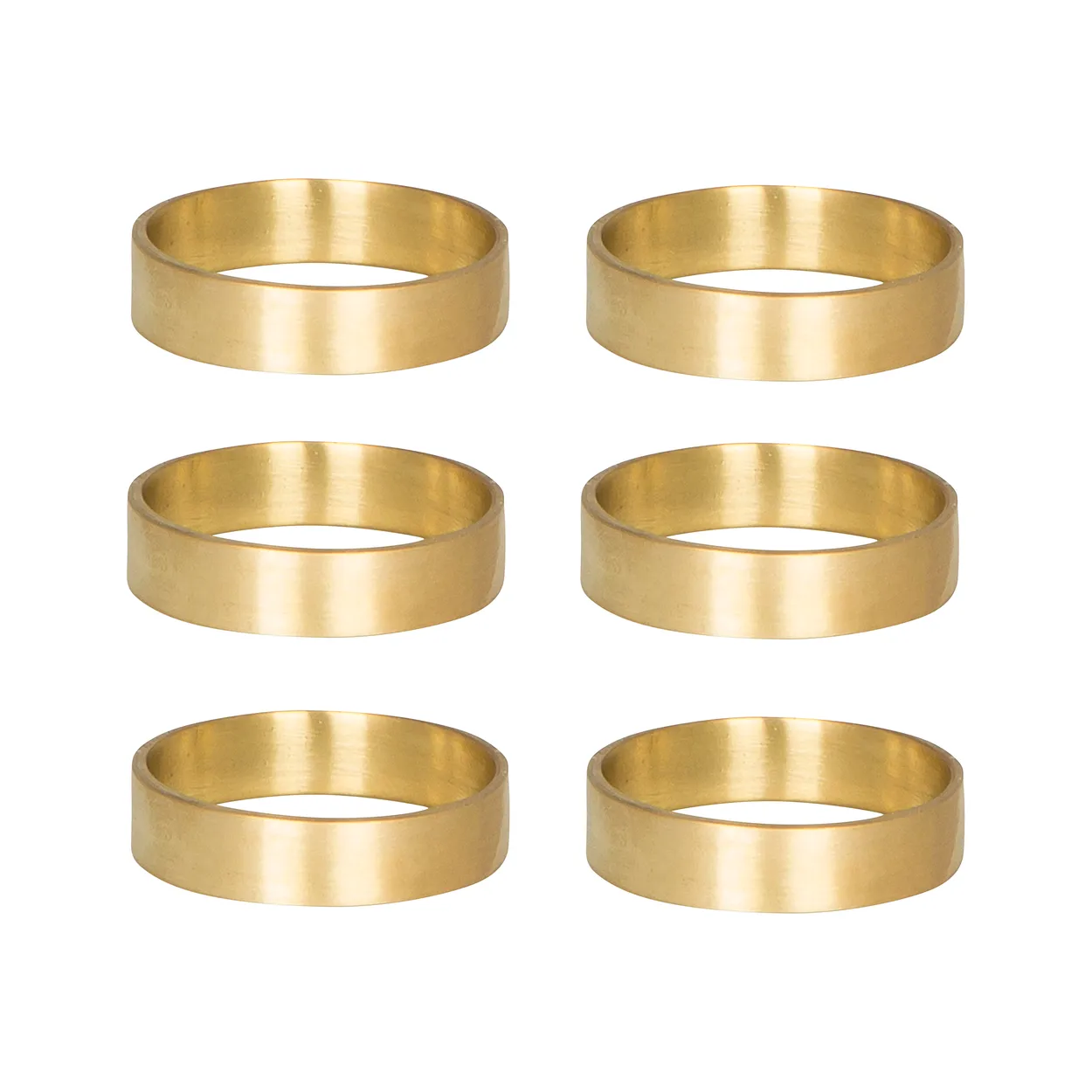 Broste Copenhagen Ring napkin ring 6-pack matte brass