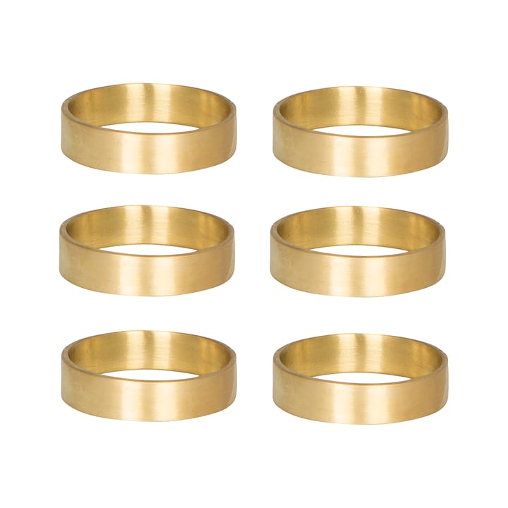 Ring napkin ring 6-pack - matte brass - Broste Copenhagen