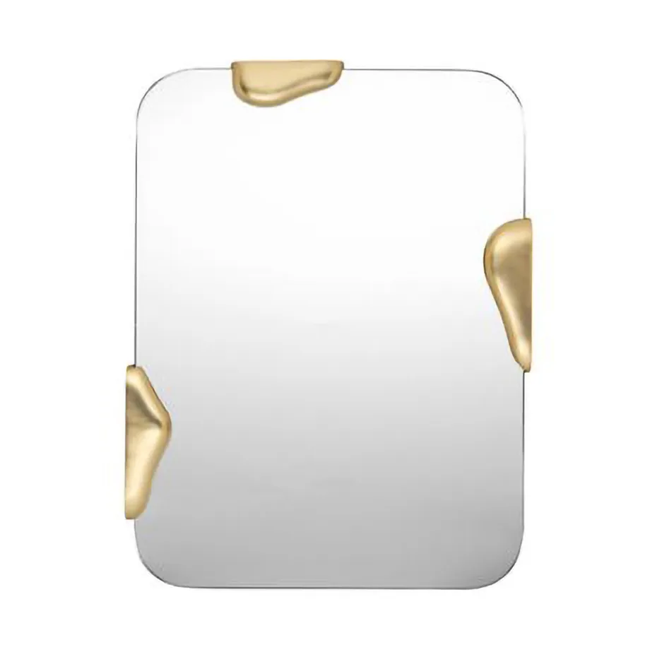 Broste Copenhagen Roberta mirror S 46x60 cm Gold | Scandinavian Design | Wall mirrors | Gold-coloured