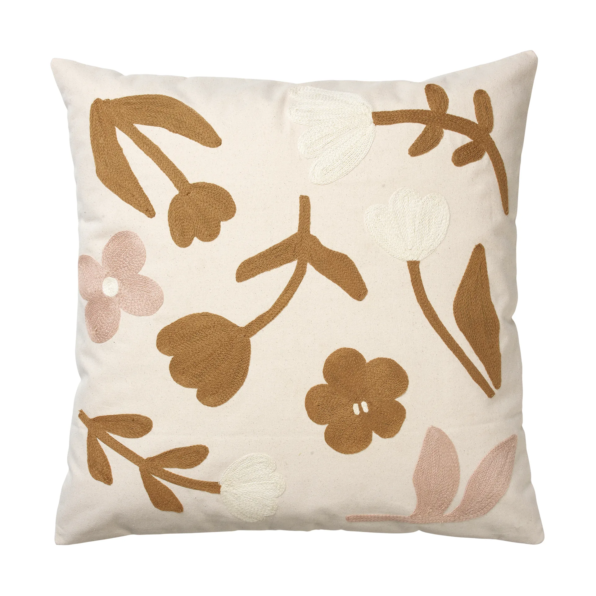 Rosita cushion cover 50x50 cm, Golden brown-mauve pink Broste Copenhagen