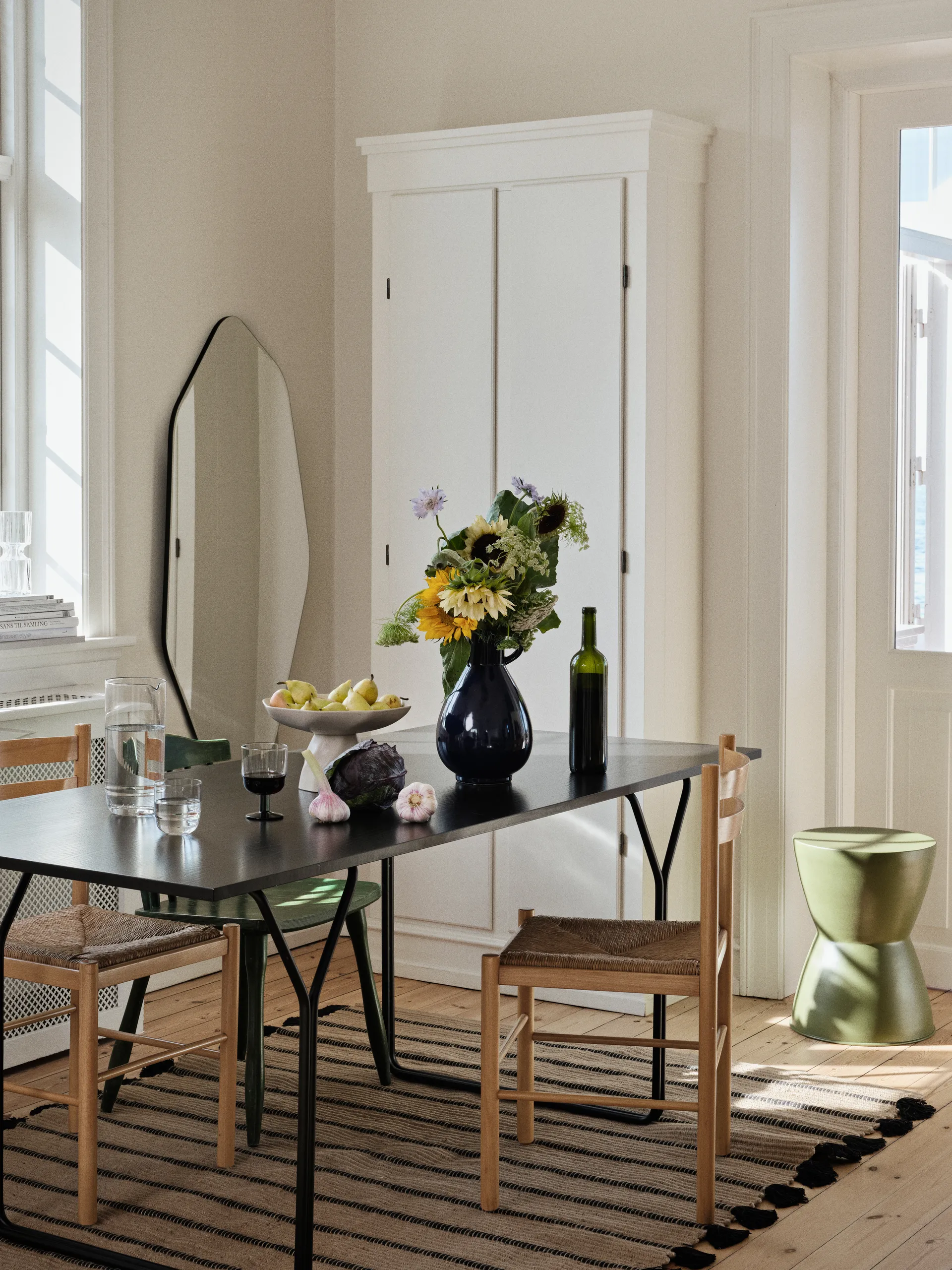 Ruby wall mirror 120x60 cm, Clear-black Broste Copenhagen