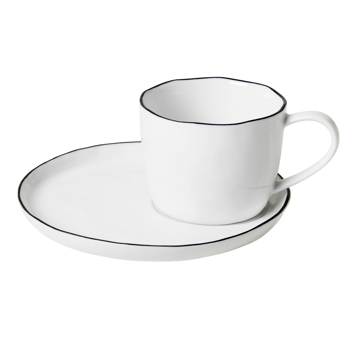 Broste Copenhagen Salt cup and saucer large, 6.5 cm