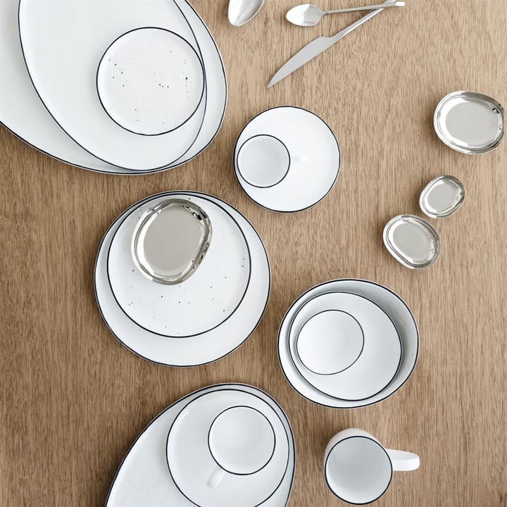 Salt plate with dots, Ø 18 cm Broste Copenhagen