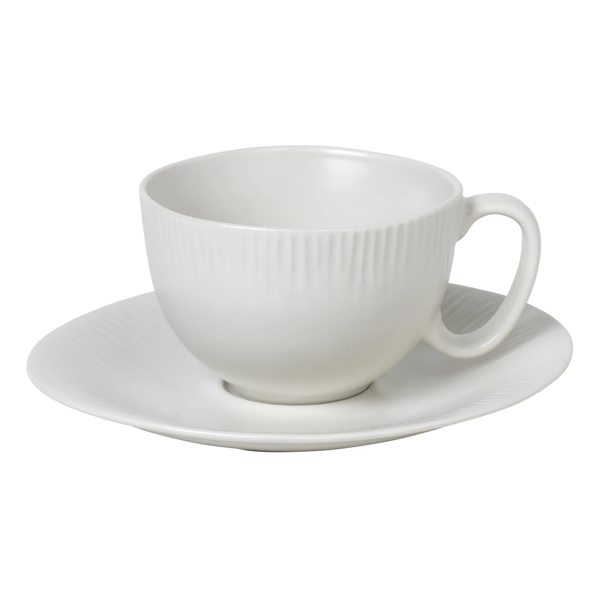 Sandvig cup with saucer soft white, 12.5 cl Broste Copenhagen