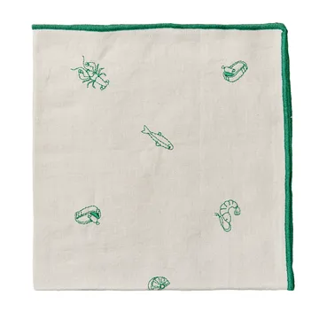 Sea fabric napkin 45x45 cm - Jelly green - Broste Copenhagen