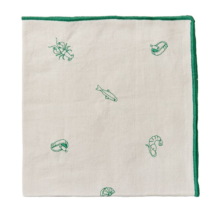 Sea fabric napkin 45x45 cm - Jelly green - Broste Copenhagen