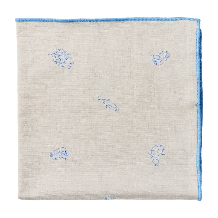 Sea fabric napkin 45x45 cm - Serenity blue - Broste Copenhagen
