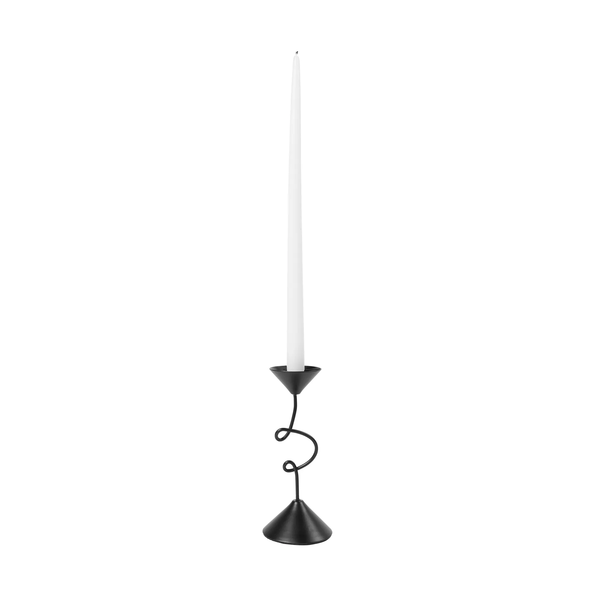 Selma candle holder 19.5 cm, Black Broste Copenhagen