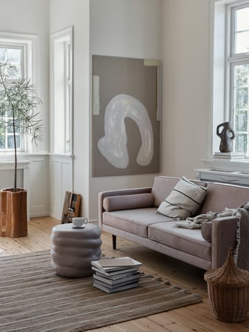 Sigrid cushion cover 50x50 cm - Light beige-black - Broste Copenhagen