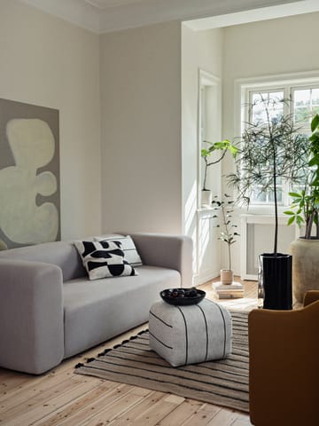 Sigrid pouf 50x50 cm - Light beige-black - Broste Copenhagen