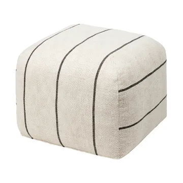 Sigrid pouf - Light beige-black, 50x50 cm - Broste Copenhagen