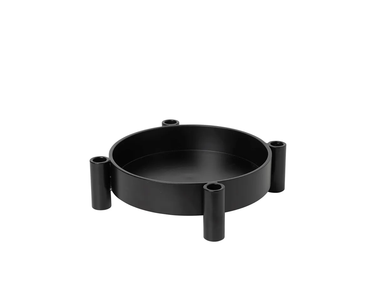 Broste Copenhagen Silke candlestick o32 cm Black aluminum