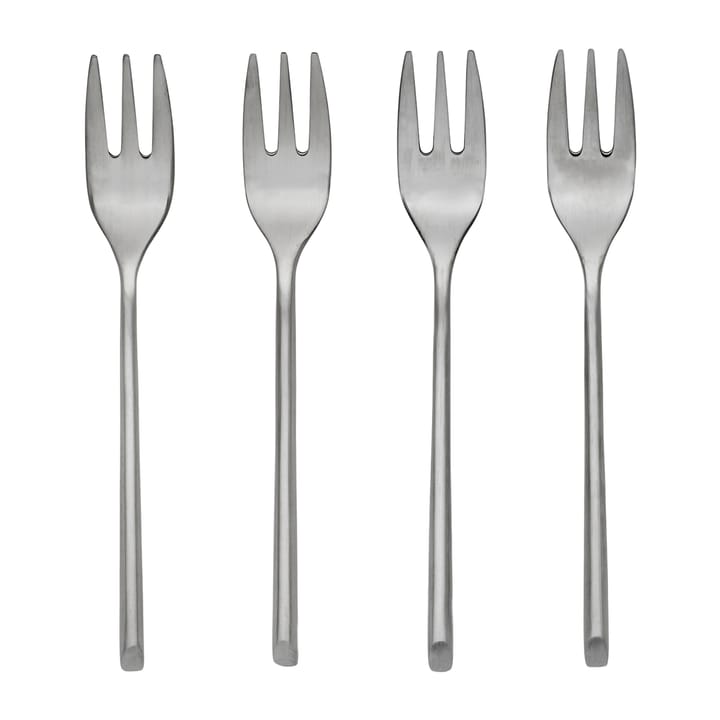 Sletten cake fork 4-pack - Full satin forged - Broste Copenhagen