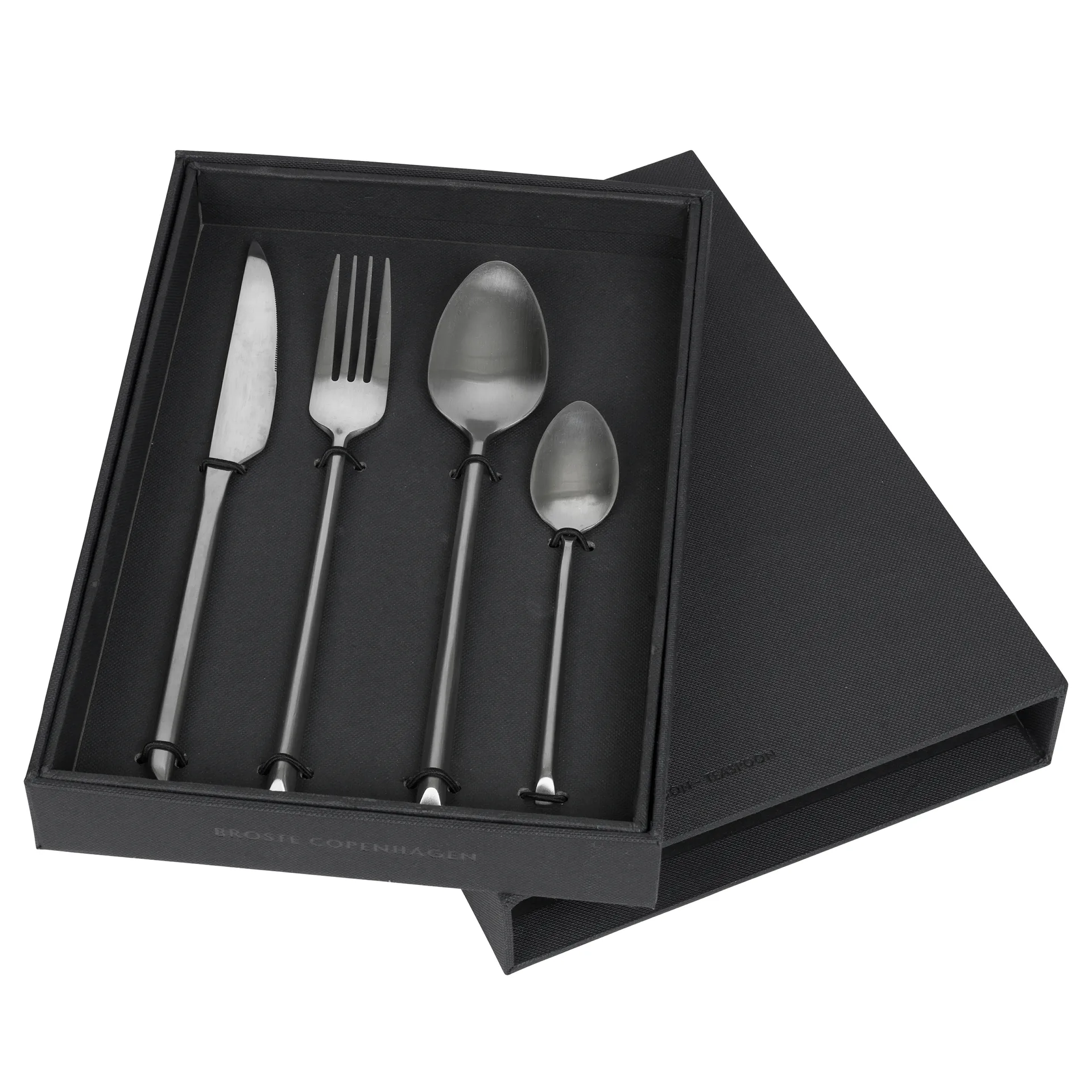 Sletten cutlery 4 pieces, Matt stainless steel Broste Copenhagen