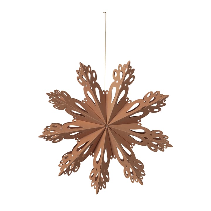 Snowflake Christmas decoration Indian tan - Ø30 cm - Broste Copenhagen