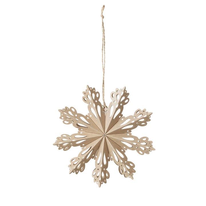Snowflake Christmas decoration natural - Ø15 cm - Broste Copenhagen
