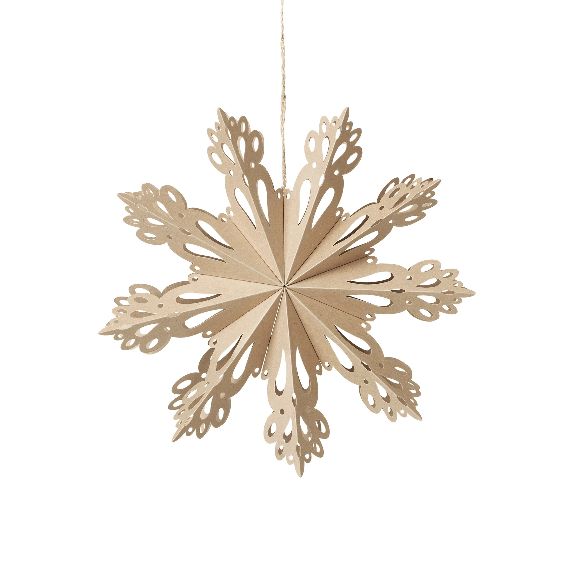 Snowflake Christmas decoration natural, Ø30 cm Broste Copenhagen