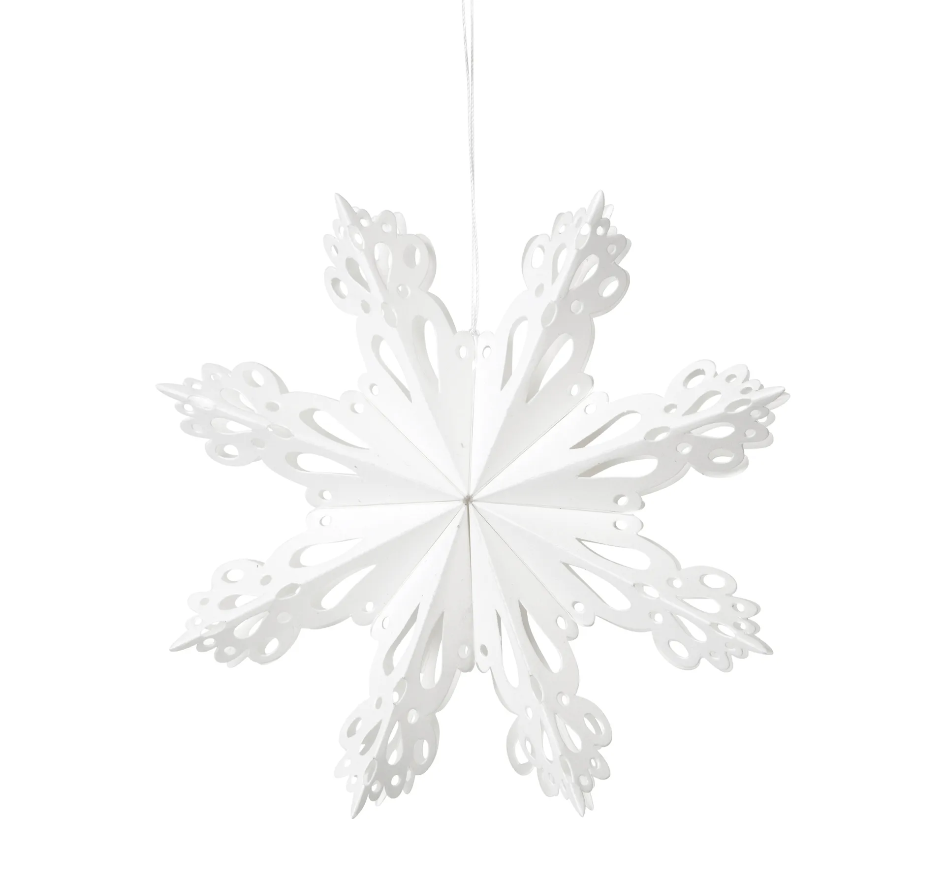 Snowflake Christmas decoration White, Ø15 cm Broste Copenhagen