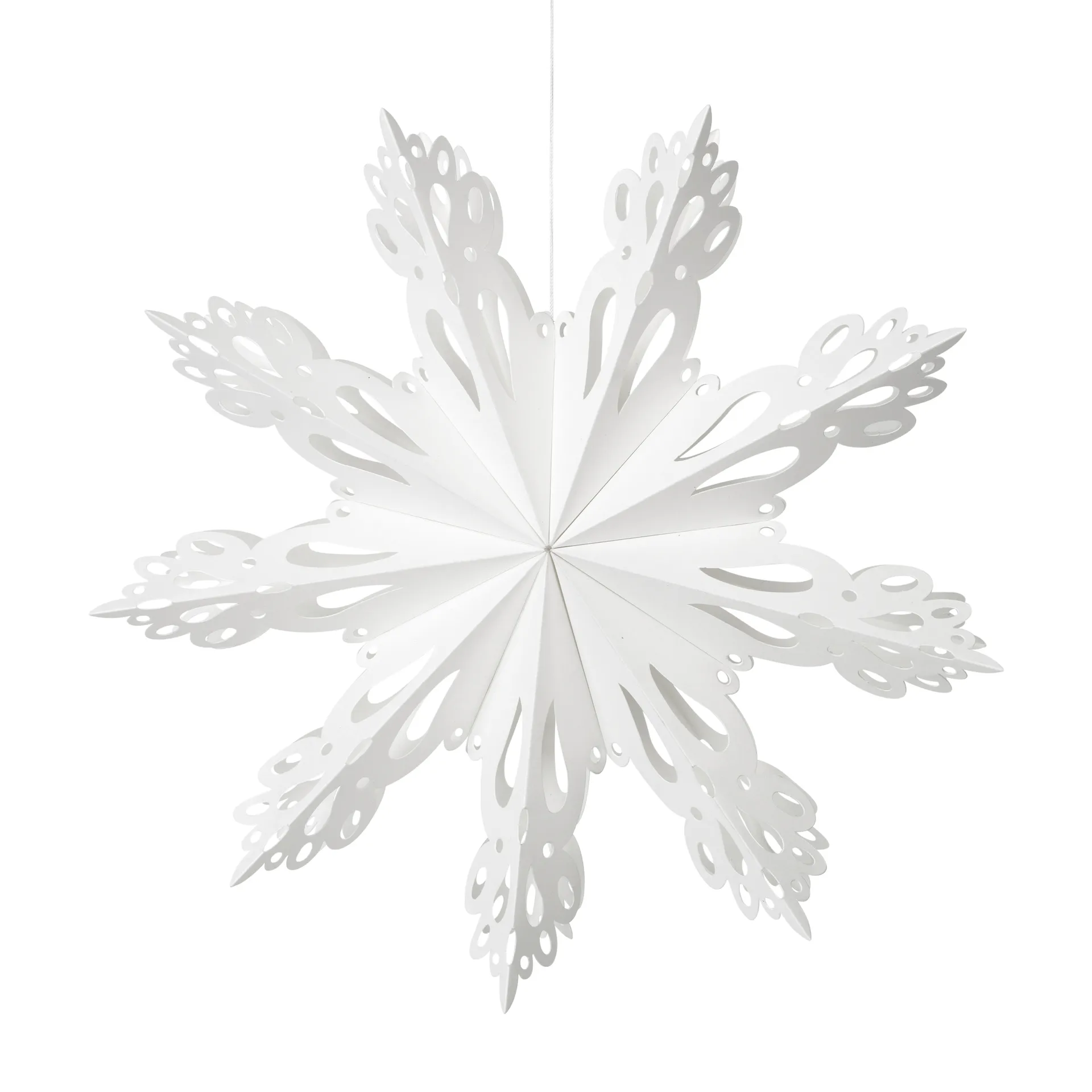 Snowflake Christmas decoration White, Ø30 cm Broste Copenhagen